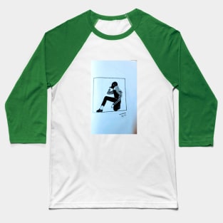 A girl wearing hat Baseball T-Shirt